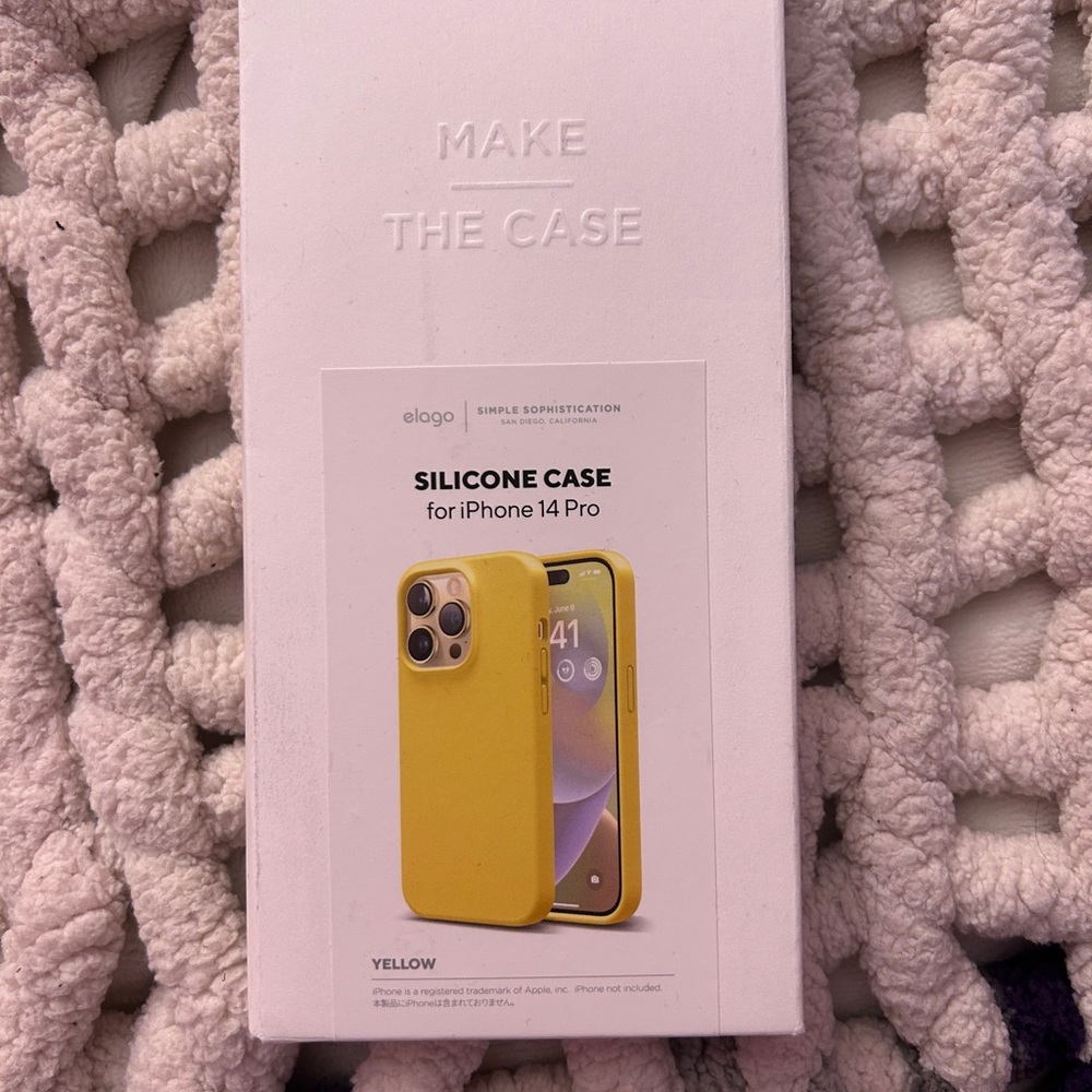 Yellow Silicone Case for iPhone 14 Pro